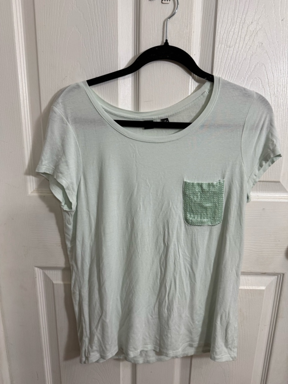 Saks Fifth Avenue Mint Short-Sleeve Pocket Tee